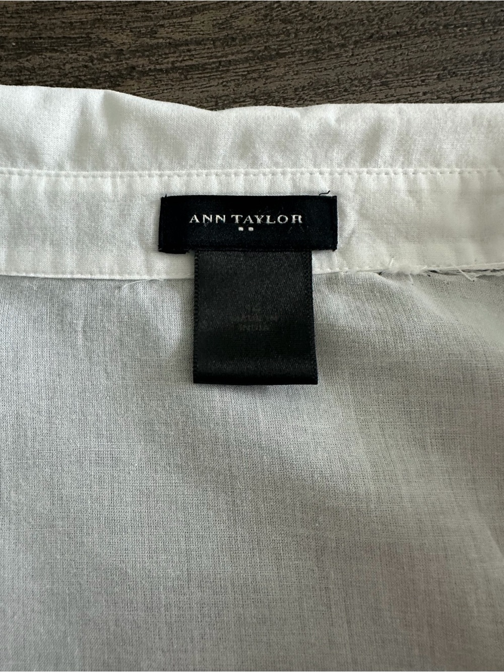 Ann Taylor White Button-Front Relaxed Shirt - Picture 6 of 8